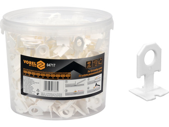 SYSTEM, KLIPSY DO POZIOMOWANIA PŁYTEK 1MM, 400SZT. W WIADERKU