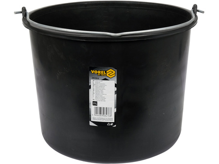 WIADRO BUDOWLANE, CZARNE 21L