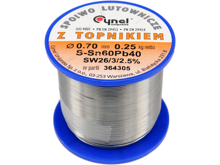SPOIWO LUTOWNICZE SN60PB40  0,7/250