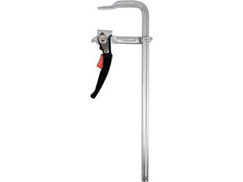 STALOWY ŚCISK ZAPADKOWY 400 X 100 MM TYPU F, LISTWA 19,5 X 9,5 MM, CHROMOWANY, SZYBKONASTAWNY