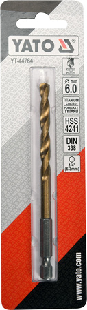 WIERTŁO DO METALU HSS-TiN 6,0MM HEX