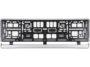 RAMKA Z TWORZYWA POD TABLICĘ REJESTRACYJNĄ, SREBRNA