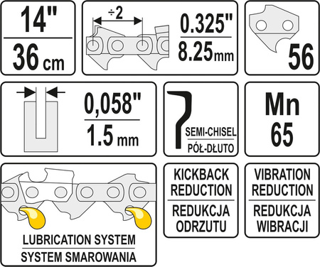 ŁAŃCUCH TNĄCY DO PILARKI 13" .325