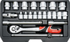 ZESTAW NARZĘDZIOWY 3/8"  22CZ. XS