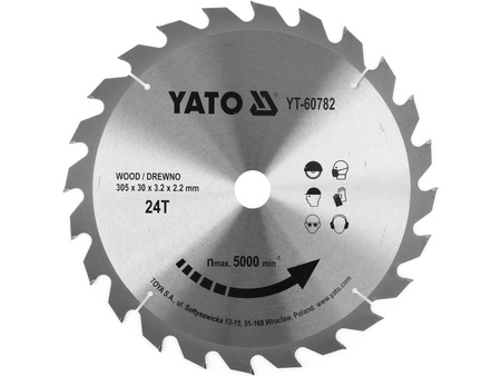 TARCZA WIDIOWA DO DREWNA 305X24TX30MM
DLA YT-82175