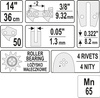 PROWADNICA ŁAŃCUCHA DO PILAREK 14" 3/8"G