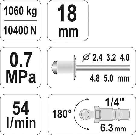 NITOWNICA PNEUMATYCZNA 2,4- 5,0MM