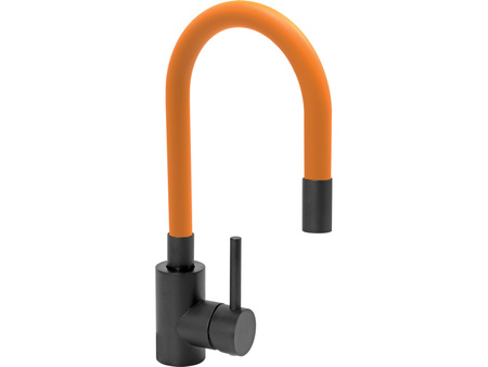 BATERIA ZLEW. 'BLACK FLEXIBLE' POMARAŃCZOWA
