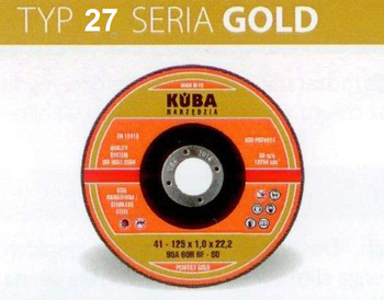 TARCZA 27 125X6X22,2 96A30QBF-80 INOX GOLD PERFECT