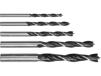 WIERTŁA DO DREWNA 4-10 MM, 5 SZT. W ETUI