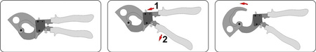 NOŻYCE ZAPADKOWE DO KABLI 380MM2  L-330