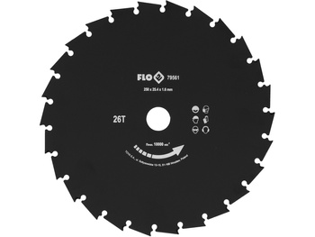 TARCZA TNĄCA Z ZĘBAMI PRZECINAKOWYMI DO KOSY 250 MM / 25,4 MM