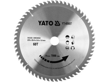 TARCZA WIDIOWA DO DREWNA 235X60TX25,4MM
DLA YT-82153