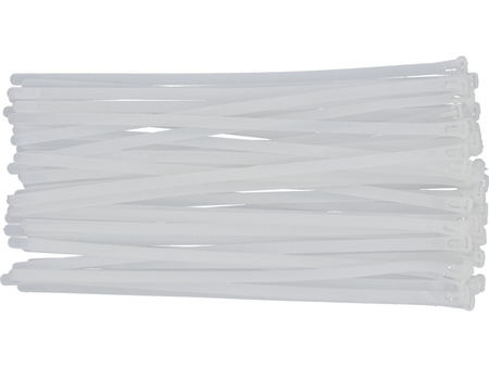 OPASKI PLASTIKOWE, ROZPINANE 7,6X300MM 50SZT. BIAŁ