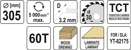TARCZA WIDIOWA DO DREWNA 305X60TX30MM