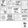 PROWADNICA ŁAŃCUCHA DO PILAREK 18" .325U