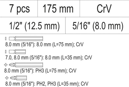 WKRĘTAK UDAROWY CRV 6-KOŃCÓWEK