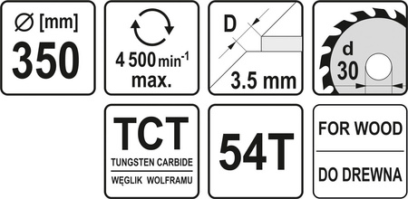 TARCZA WIDIOWA 350X54TX30 MM