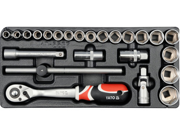 WKŁAD DO SZUFLADY ZESTAW NASADEK 1/2" 24CZ.