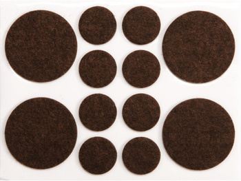 PODKŁADKI FILCOWE MIX, 20 I 38 MM BRĄZOWE