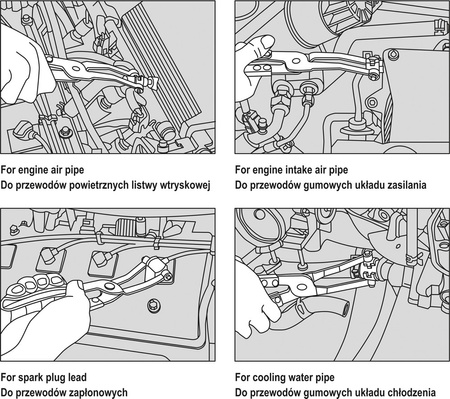 SZCZYPCE DO OPASEK I PRZEWODÓW GUM 2SZT