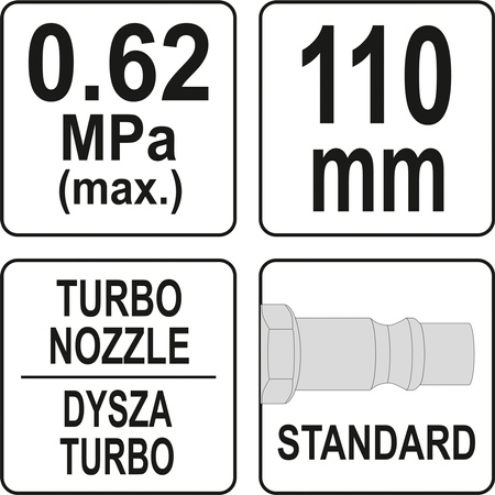 PISTOLET DO PRZEDMUCHIWANIA TURBO DŁUGI