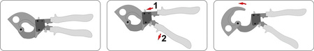 NOŻYCE ZAPADKOWE DO KABLI 240MM2  L-240