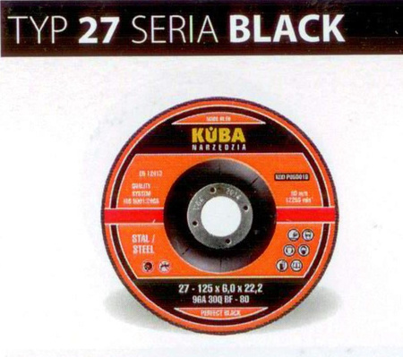 TARCZA 27 125X6X22,2 96A30QBF-80 BLACK PERFECT