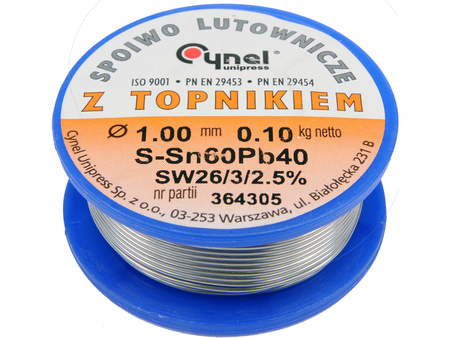 SPOIWO LUTOWNICZE SN60PB40  1,0/100