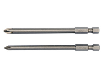 KOŃCÓWKI WKRĘTAKOWE 1/4'', 2 SZT., PHILLIPS: PH1X100MM, PH2X100MM