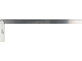 KĄTOWNIK METALOWY 700 MM ZE STOPKĄ I LIBELLĄ