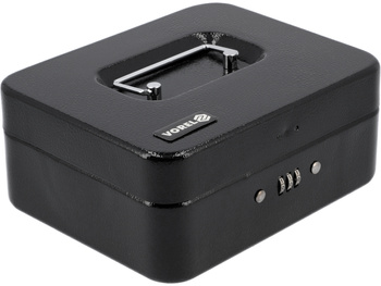 KASETKA NA PIENIĄDZE 200X160X90 CZARNA ZAMEK SZYFROWY