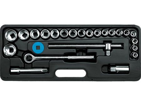 KLUCZE NASADOWE 1/2'', 10-32 MM, ZESTAW 24 SZT.