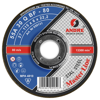 ŚCIERNICA 27 230X6X22,2 55A24QBF--80 MASTER LINE