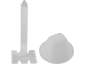 ZESTAW KUBKI 50 SZT. I PASKI 50 SZT. DO POZIOMOWANIA  PŁYTEK CERAMICZNYCH