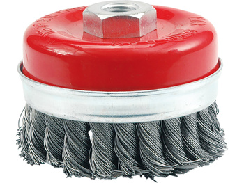 SZCZOTKA CZOŁOWA 100 MM, DRUT SPLATANY