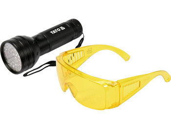 ZESTAW LATARKA UV 51 LED I OKULARY