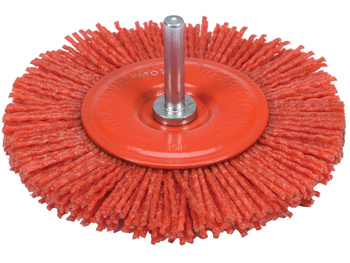 SZCZOTKA TARCZOWA Z TRZPIENIEM 100MM NYLON