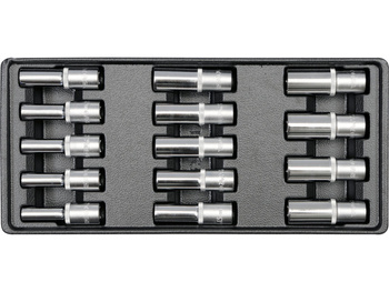 WKŁAD DO SZUFLADY NASADKI DŁUGIE 8-21MM 1/2" 14CZ.