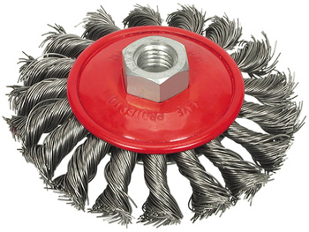 SZCZOTKA TARCZOWA 100 MM, DRUT SPLATANY