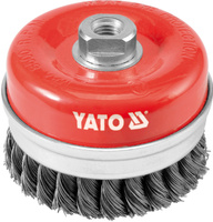 SZCZOTKA CZOŁ GWINTEM, 100mm DRUT SPLAT