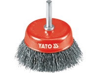 SZCZOTKA CZOŁOWA FI 75MM Z TRZPIENIEM, DRUT NIERDZEWNY