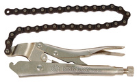 SZCZYPCE ZACISKOWE Z ŁAŃCUCHEM 225mm, CHROM