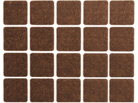 PODKŁADKI FILCOWE 20X20 MM BRĄZOWE