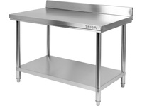 SKŁADANY STÓŁ PRZYŚCIENNY Z PÓŁKĄ 1200X700XH850+100MM