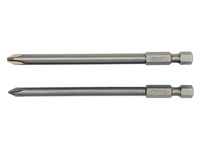 KOŃCÓWKI WKRĘTAKOWE 1/4'', 2 SZT., PHILLIPS: PH1X100MM, PH2X100MM