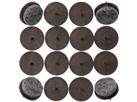 PODKŁADKI PLASTIKOWO FILCOWE NA GWÓŹDŹ 17MM 16SZT.