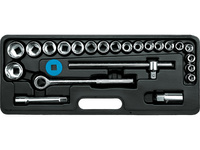 KLUCZE NASADOWE 1/2'', 10-32 MM, ZESTAW 24 SZT.