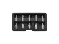 ZESTAW WYKRĘTAKÓW DO USZKODZONYCH ŚRUB WEWNĘTRZNYCH HEX, TORX, SPLINE, ZESTAW ZAWIERA 10 ELEMENTÓW