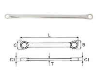 Klucz oczkowy dwustronny bardzo długi 17 x 19mm